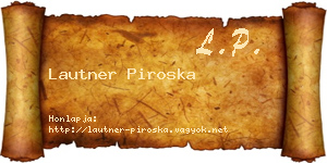 Lautner Piroska névjegykártya